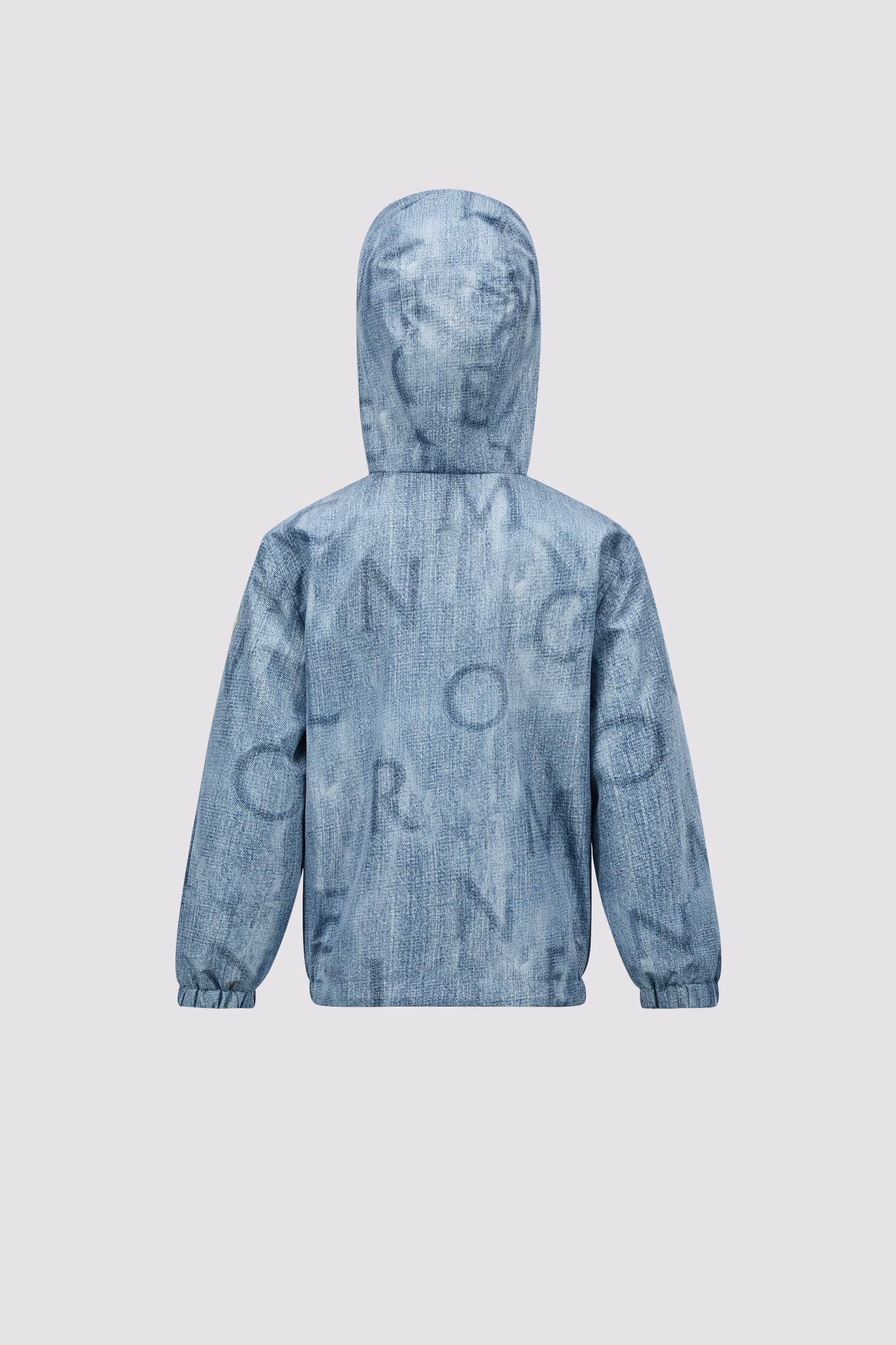 Seanle Denim-Effect Hooded Jacket Boy Denim Blue Moncler 2